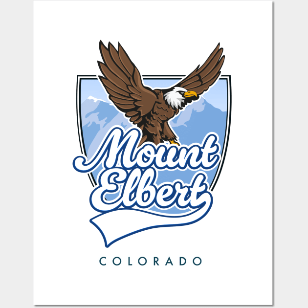 Mount Elbert Colorado travel patch Wall Art by nickemporium1